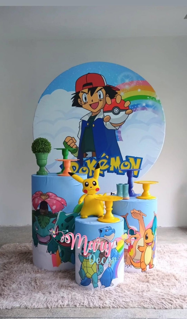Pokemon  Kit So Um Bolinho  - Mary Decor Festas & Locações