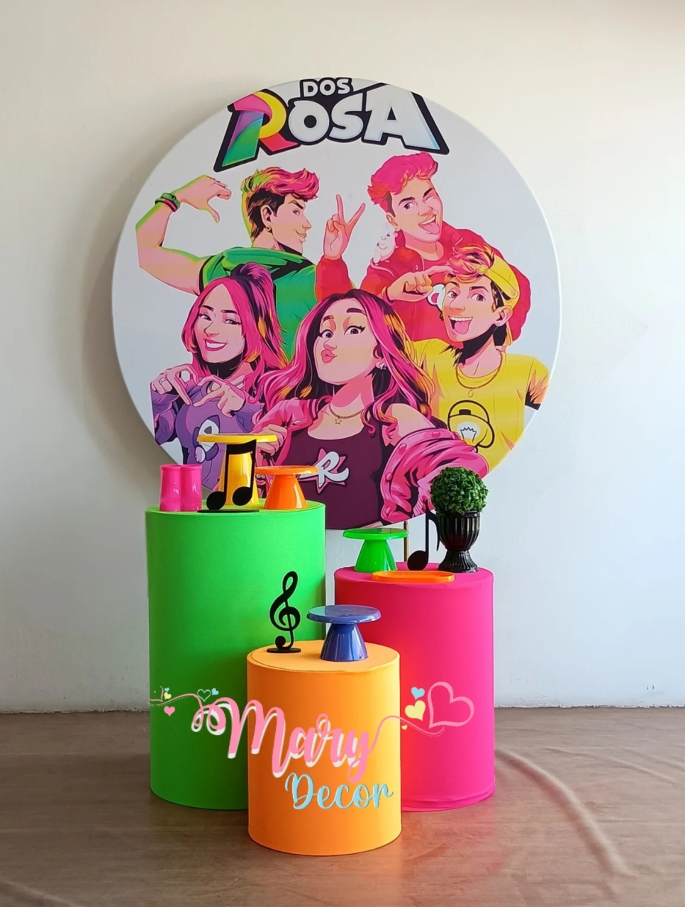 Os Rosas Kit Basico  - Mary Decor Festas & Locações