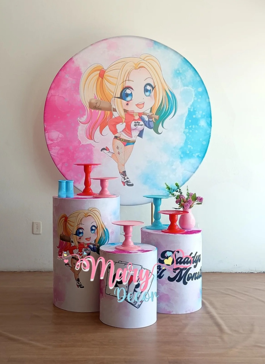 Arlequina Kit So Um Bolinho  - Mary Decor Festas & Locações