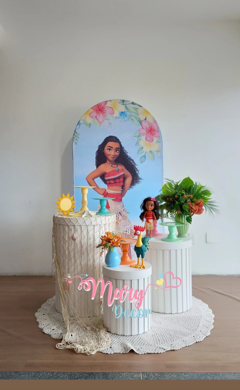  Kit Moana Celebre Baby Luxo  - Mary Decor Festas & Locações