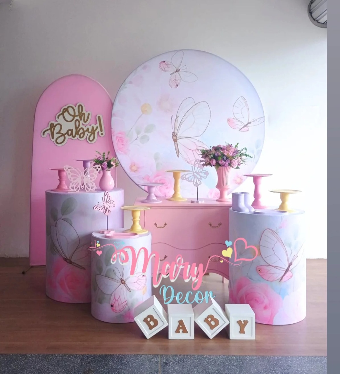 Jardim  Chá de Bebê Kit Meu Chá Elegante - Mary Decor Festas & Locações