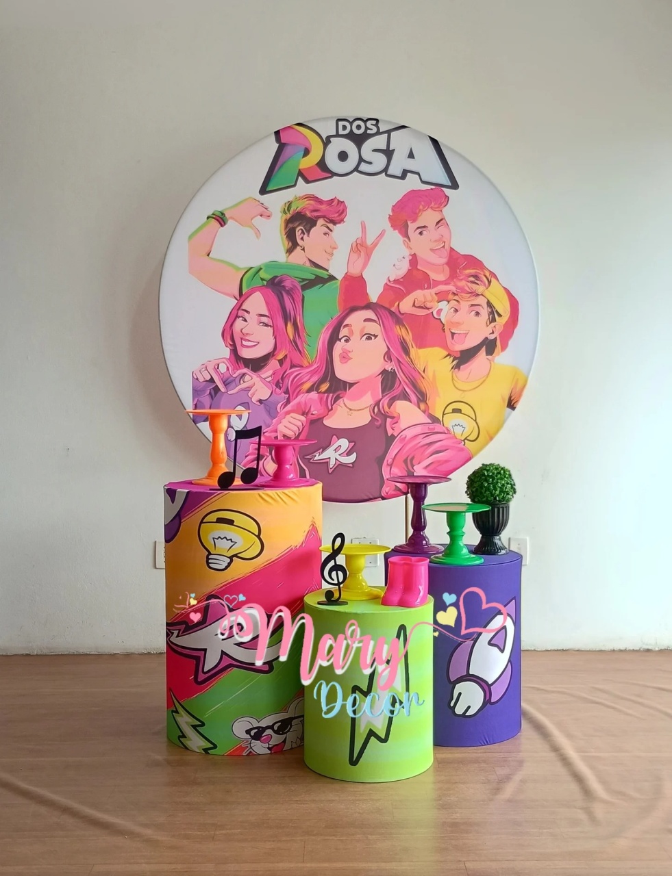 Os Rosas Kit So Um Bolinho  - Mary Decor Festas & Locações