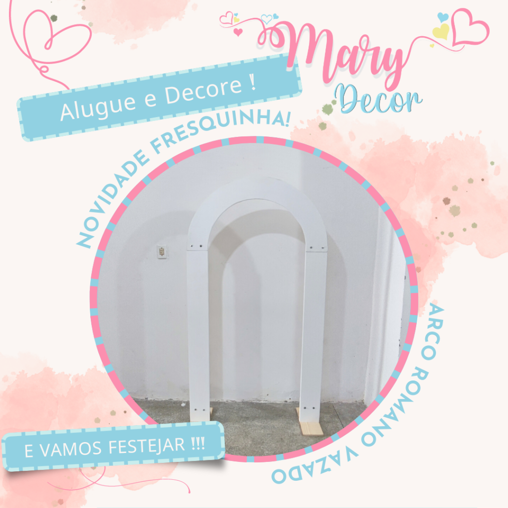 Arco Romano Vazado - Mary Decor Festas & Locações