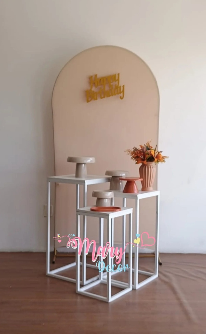 Kit Meu Dia Bege Com Terra Cota  - Mary Decor Festas & Locações
