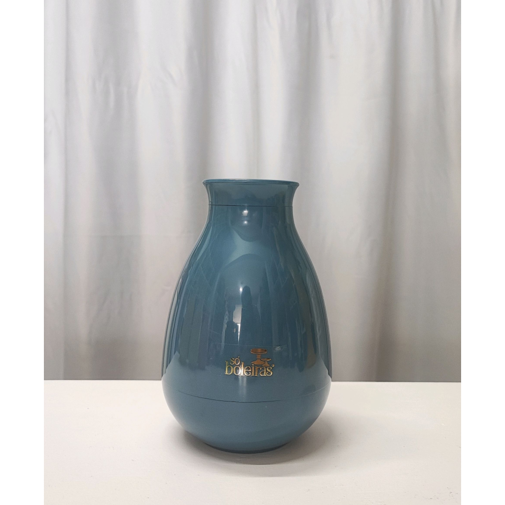 Vaso Cogumelo Azul Gris M - Mary Decor Festas & Locações