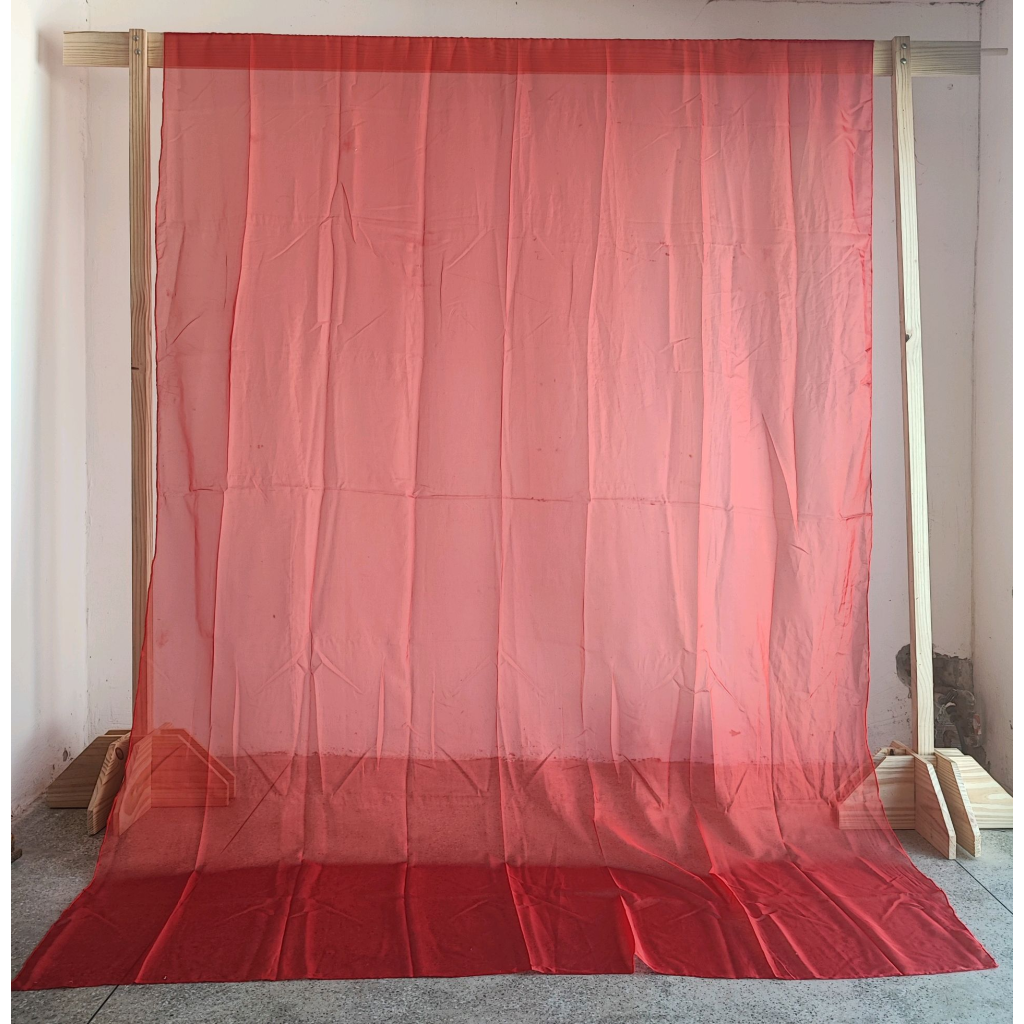 Cortina Voil Vermelho - Mary Decor Festas & Locações