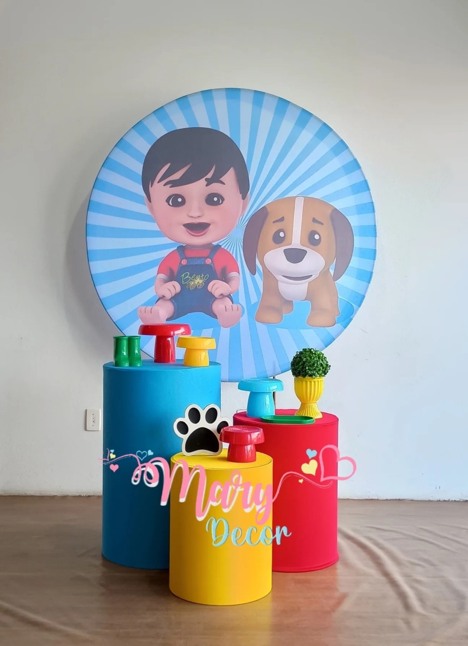 Bento E Totó Kit Básico   - Mary Decor Festas & Locações
