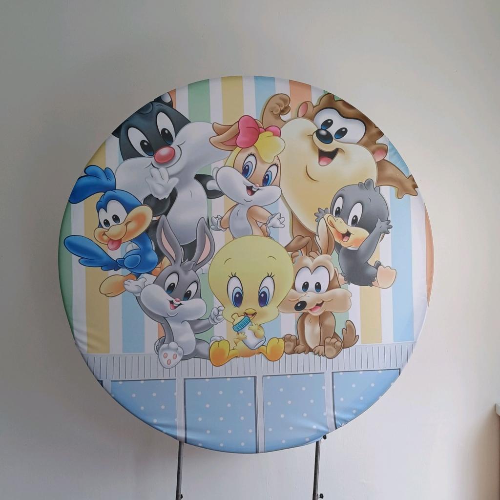 Capa Para Painel Redondo Looney Tunes Baby - Mary Decor Festas & Locações