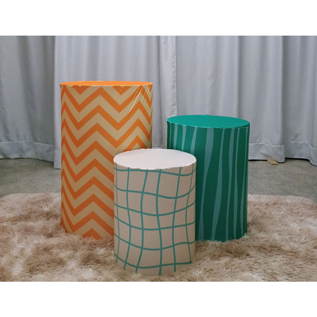 Trio de Capas Cilindros Versátil - Mary Decor Festas & Locações