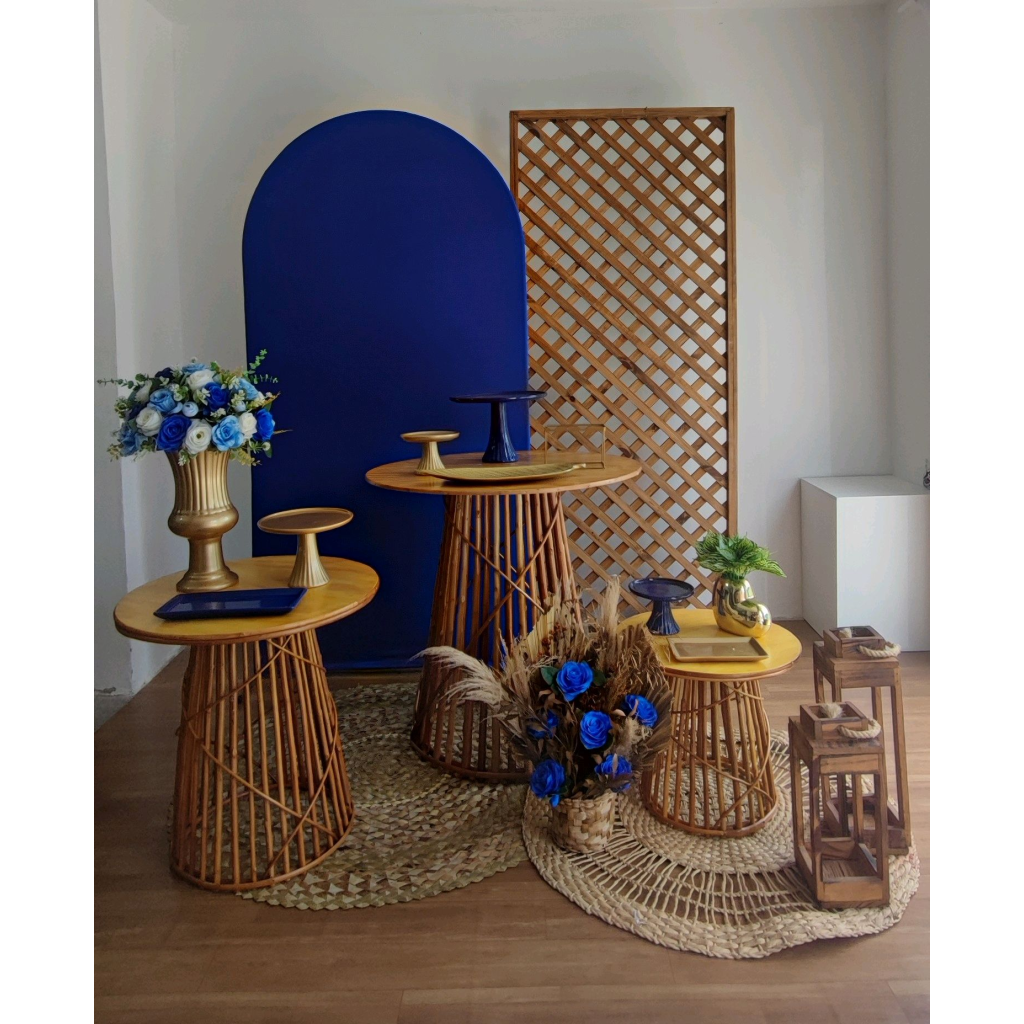 Composicao Azul Vime - Mary Decor Festas & Locações