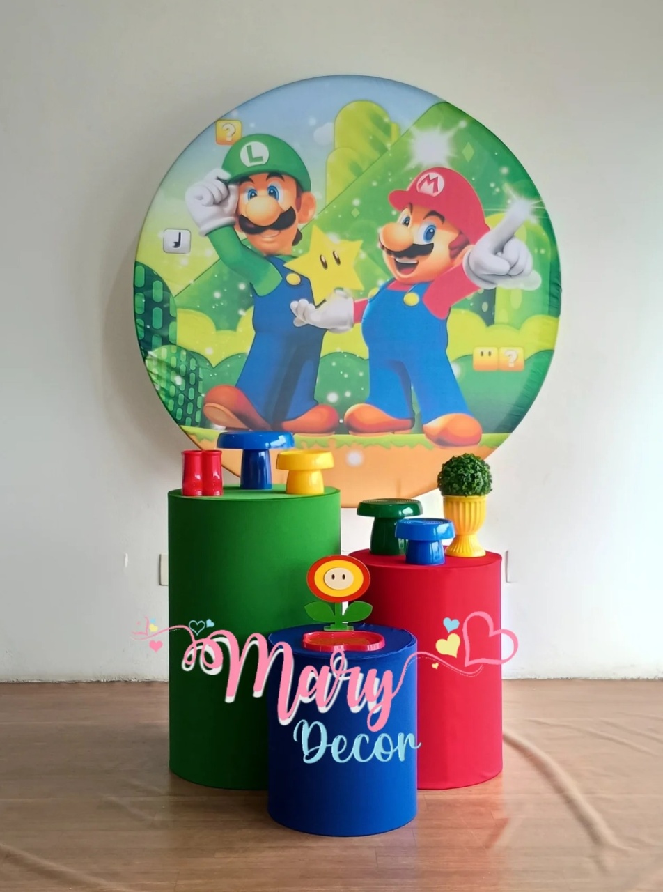 Super Mário   Kit Basico - Mary Decor Festas & Locações