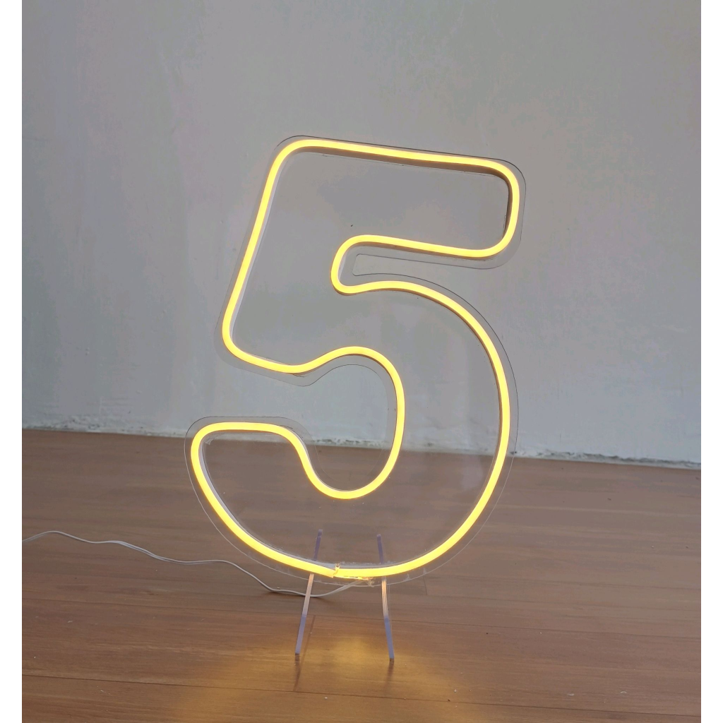 Numeral 5 de Led P - Mary Decor Festas & Locações