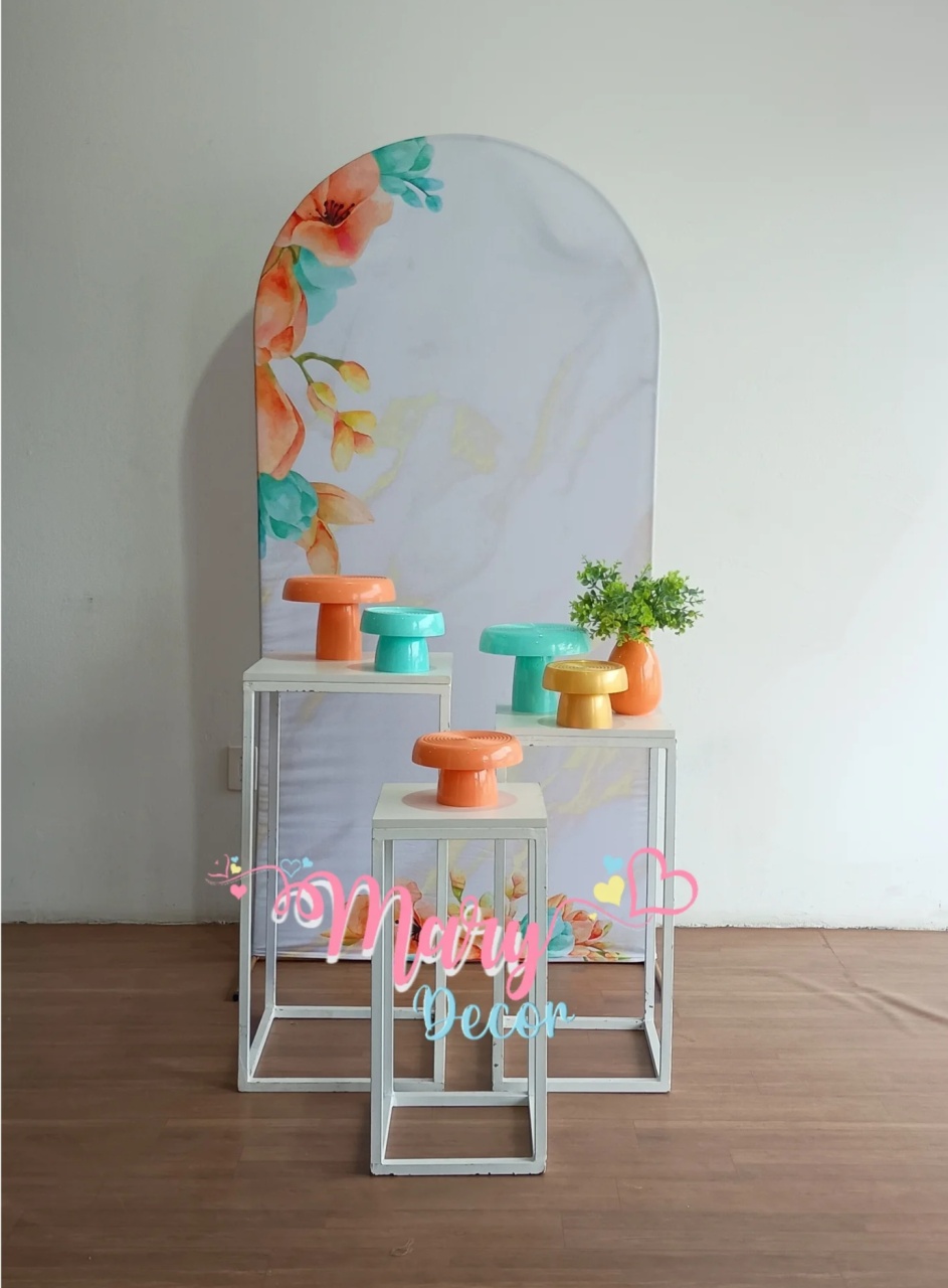 Floral Laranja Kit Meu Dia Especial   - Mary Decor Festas & Locações
