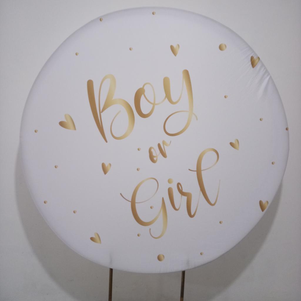 Painel Boy Girl Dourado - Mary Decor Festas & Locações