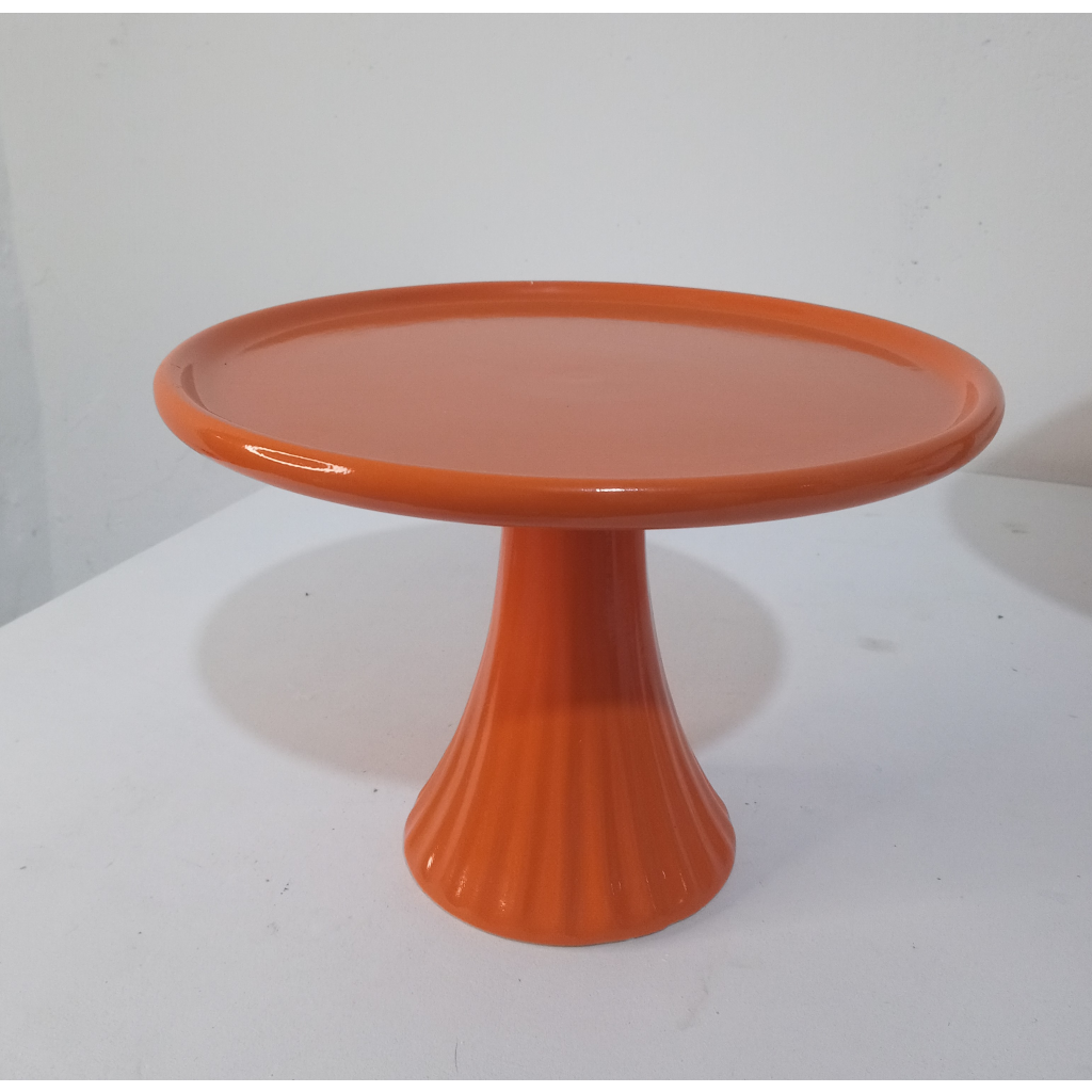 Bandeja Ceramica Laranja M - Mary Decor Festas & Locações