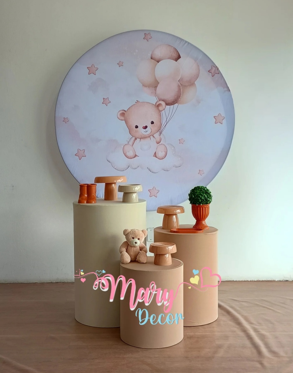 Chá de Bebê Urso Menino Kit Básico   - Mary Decor Festas & Locações
