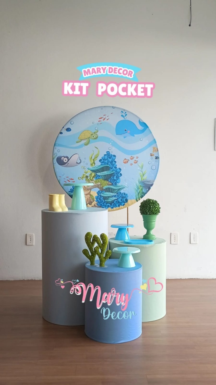 Kit Pocket Fundo Do Mar - Mary Decor Festas & Locações