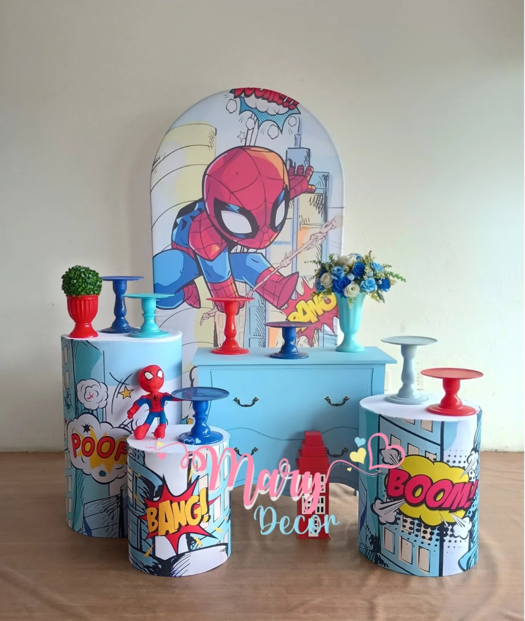 Homem Aranha Baby Kit Festa Em Casa - Mary Decor Festas & Locações