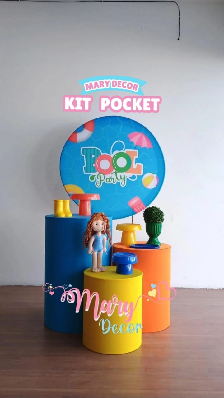 Kit Pocket Pool Party Menina - Mary Decor Festas & Locações