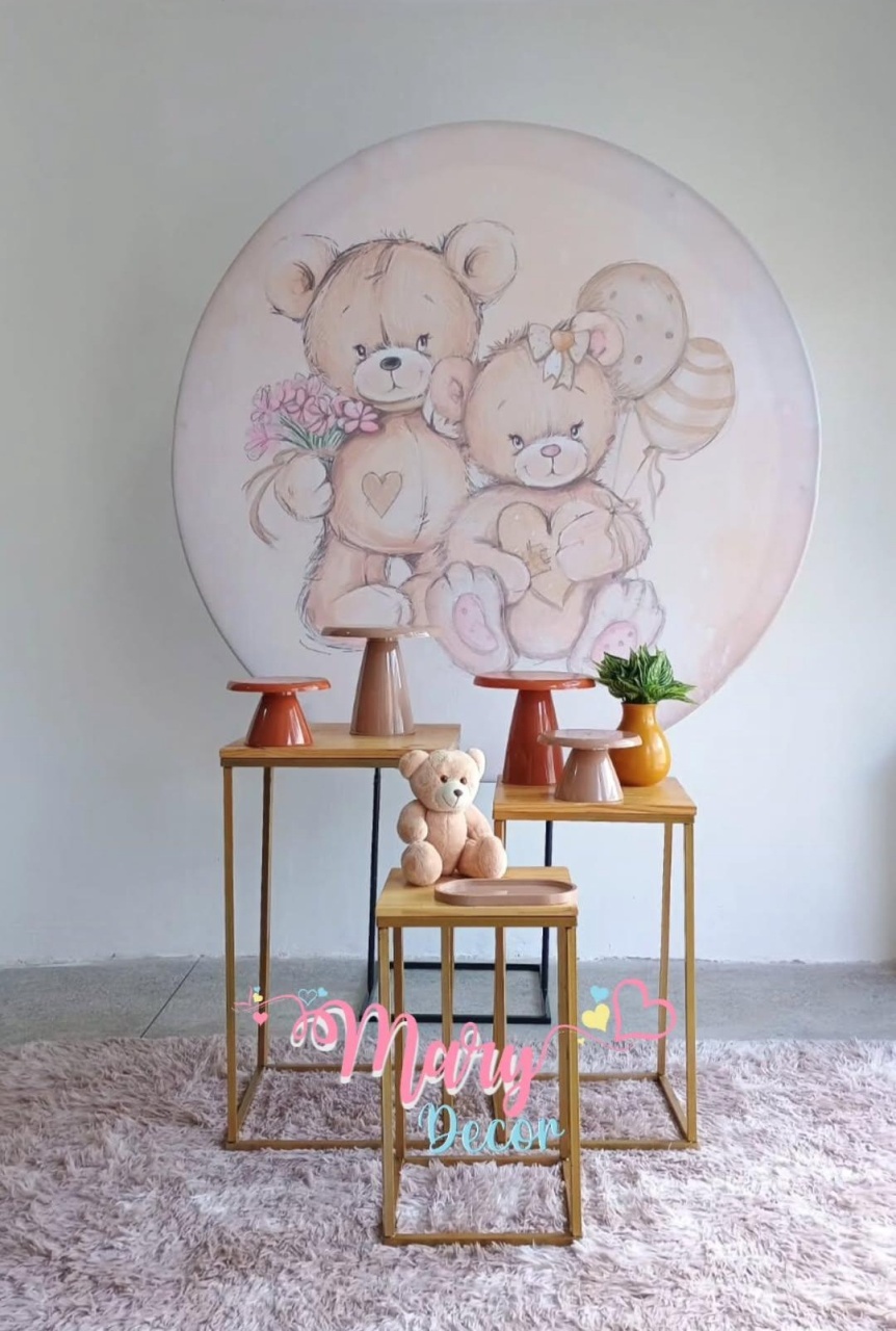 Cha Revelação Ursos Marrons  - Mary Decor Festas & Locações