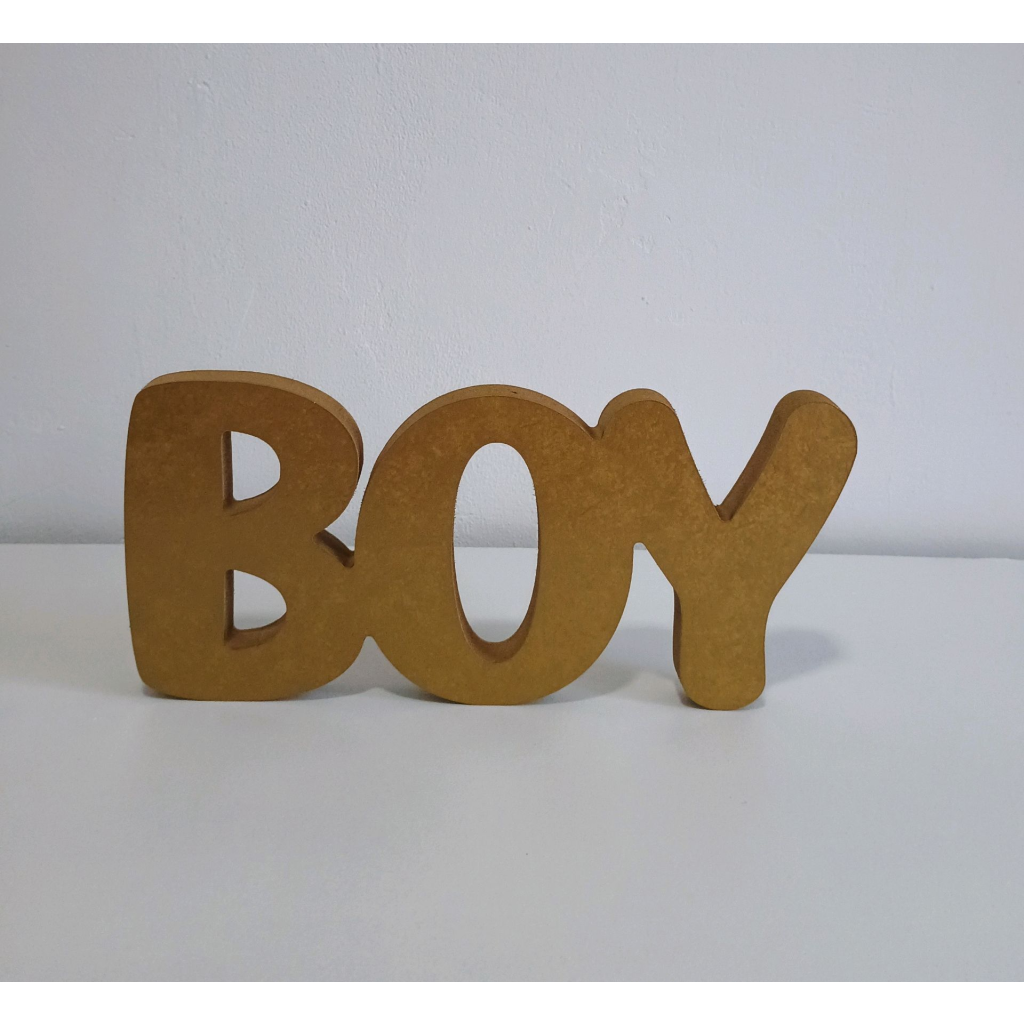 Letreiro Em Mdf Boy - Mary Decor Festas & Locações