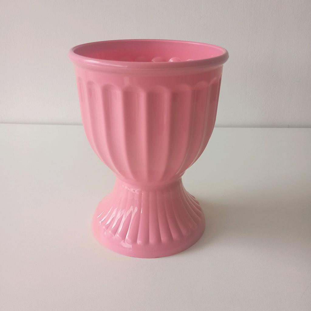 Vaso Rose Plástico Tasil - Mary Decor Festas & Locações