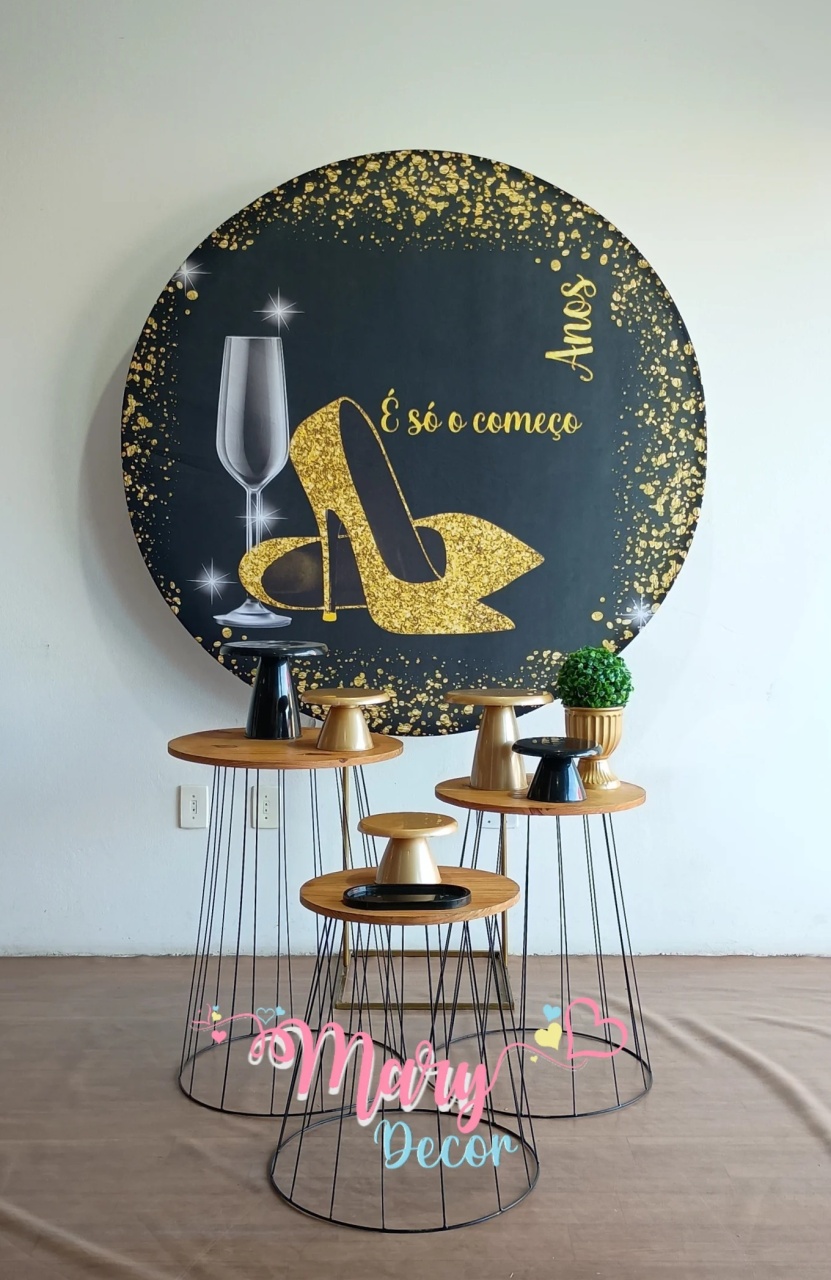  È Só  O Comeco Dourado   - Mary Decor Festas & Locações