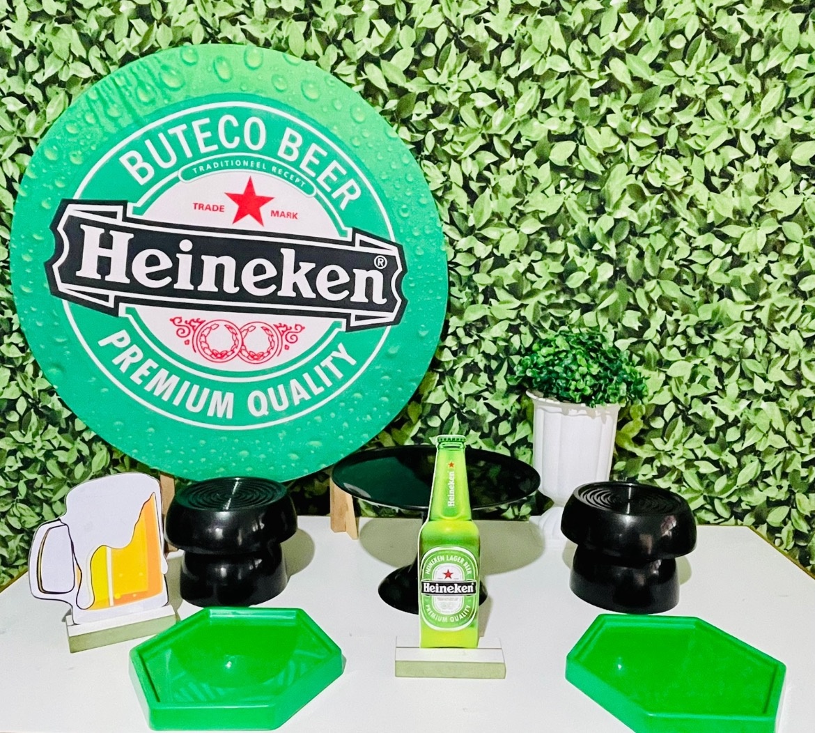 Kit Mesa Adulto Heineken - Pegue Monte das Amigas