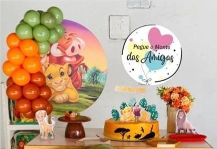 Kit Mesa Rei Leão - Pegue Monte das Amigas