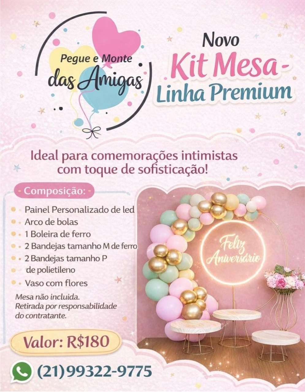 Kit Mesa Premium - Pegue Monte das Amigas