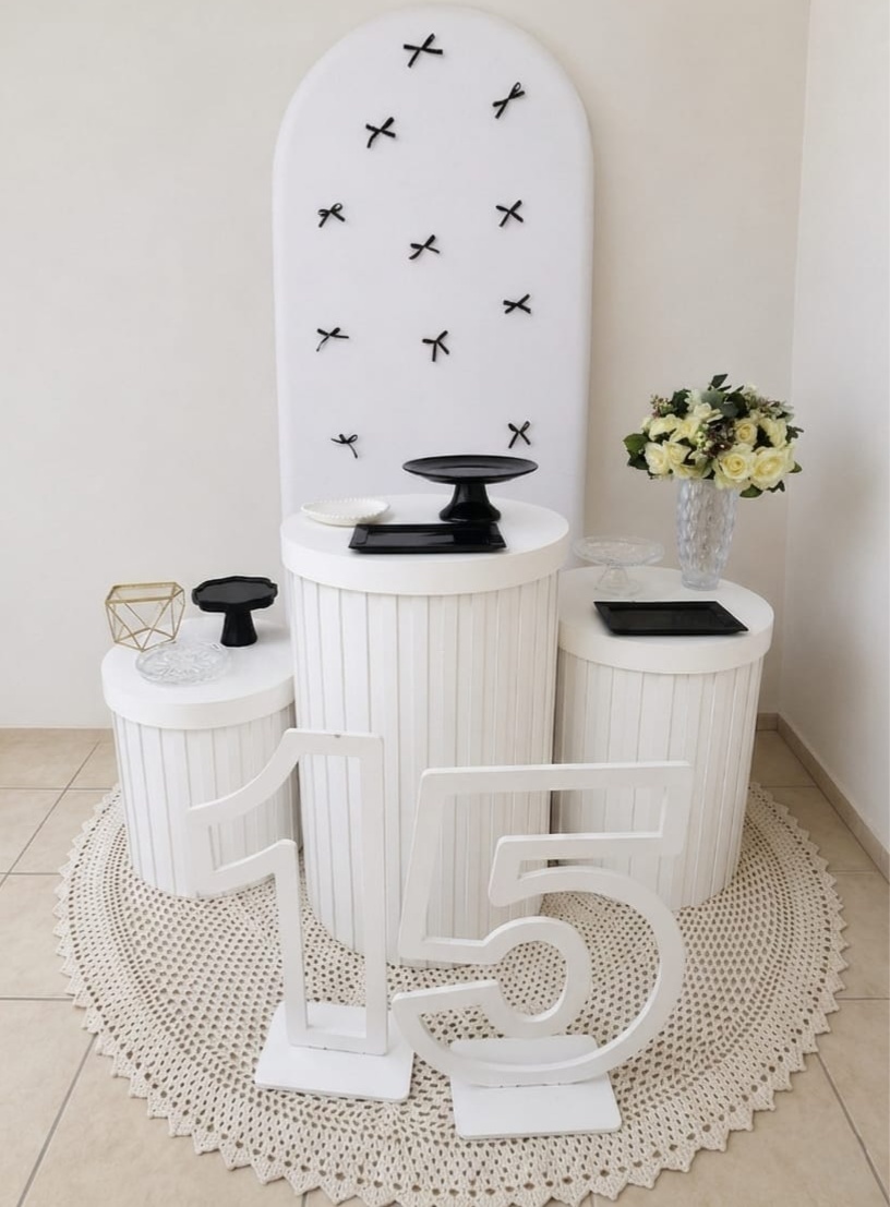 Preto E Branco Laços - Artebelle Comemorações