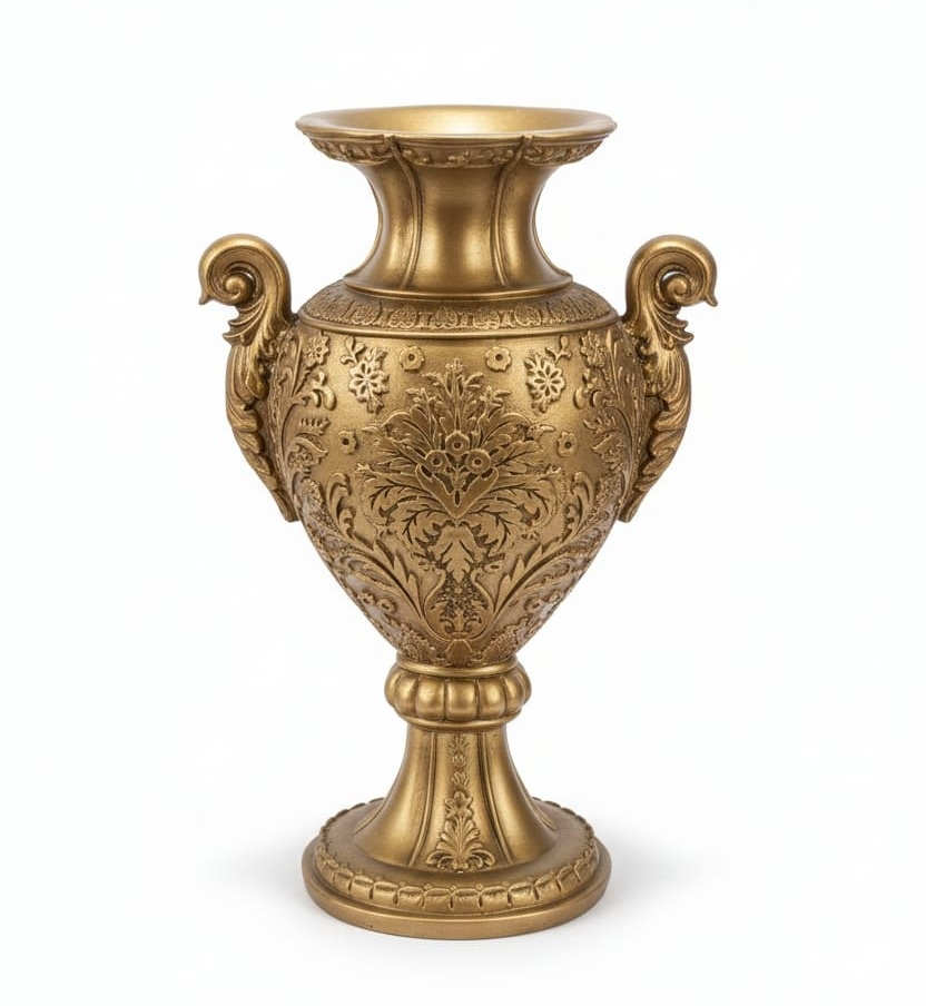 Vaso Luxo Dourado - Artebelle Comemorações