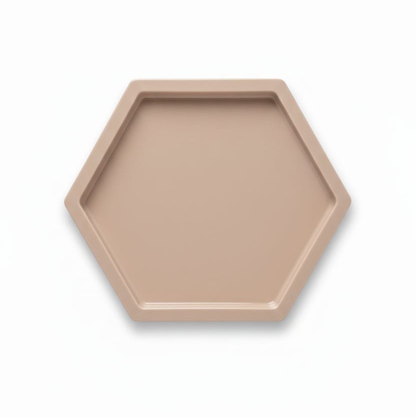 Bandeja Hexagonal Nude - Artebelle Comemorações