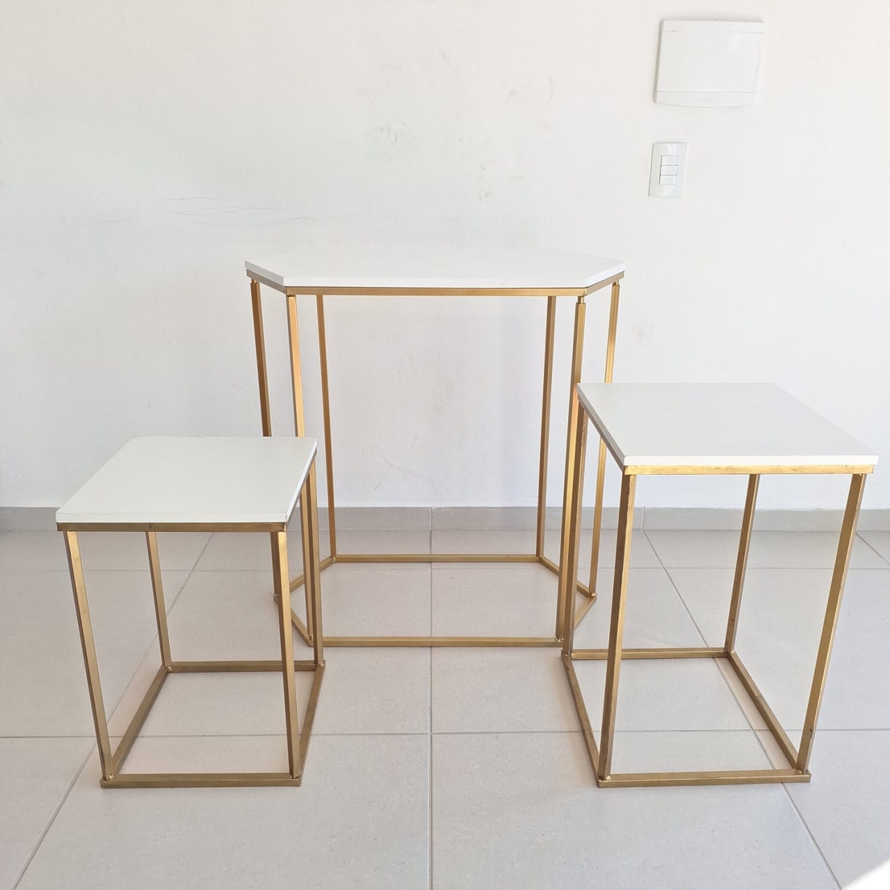 Trio de Mesa Cubo - Artebelle Comemorações