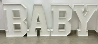 Letras Baby Chão Bco - Artebelle Comemorações
