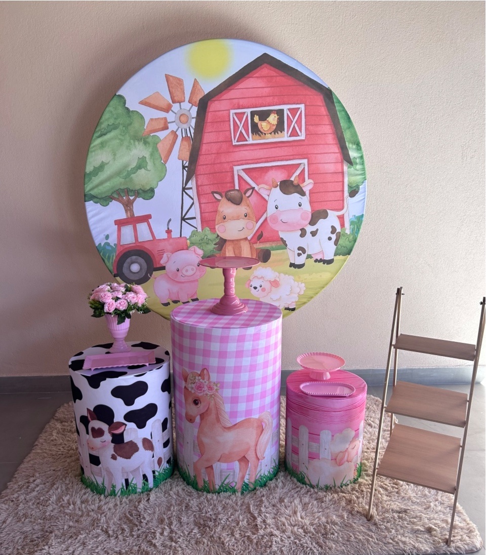 Kit Prata Fazendinha Rosa - Maria Luiza Cardoso Barbosa