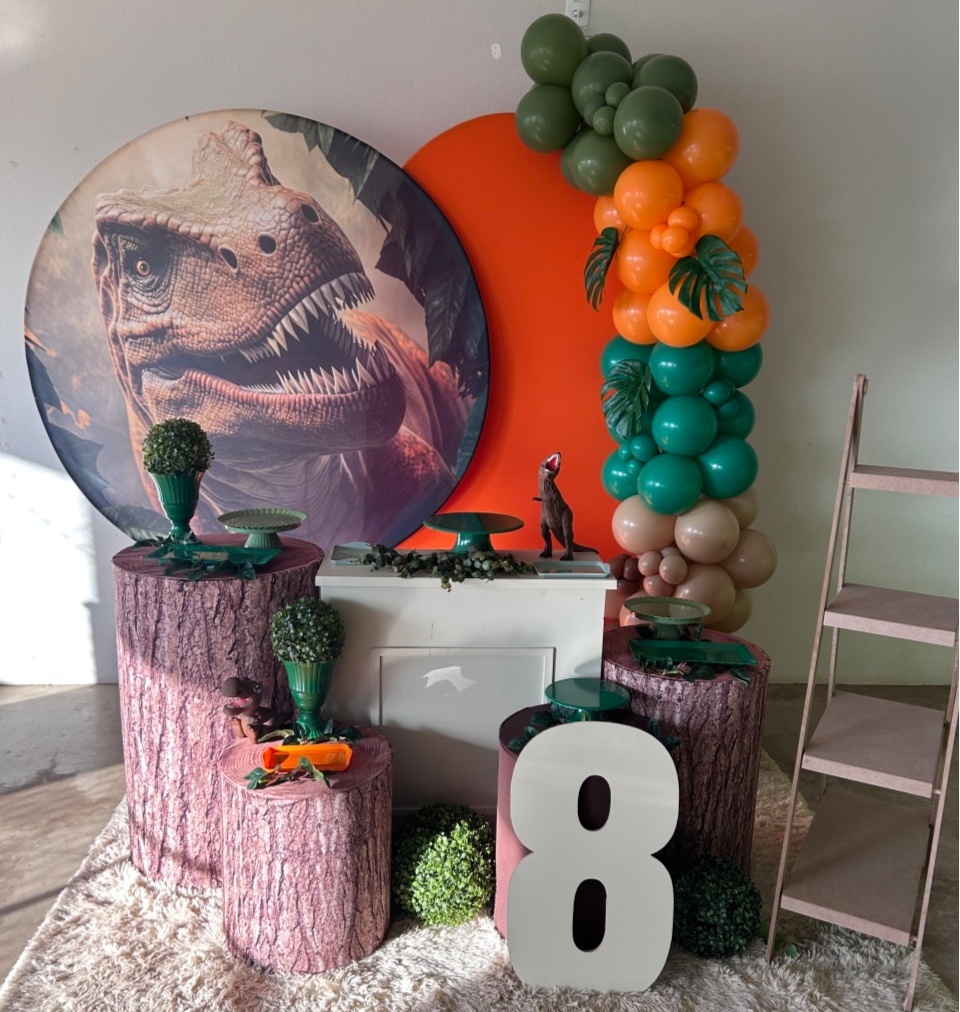 Kit Diamante Dinossauro Com Balões - Maria Luiza Cardoso Barbosa