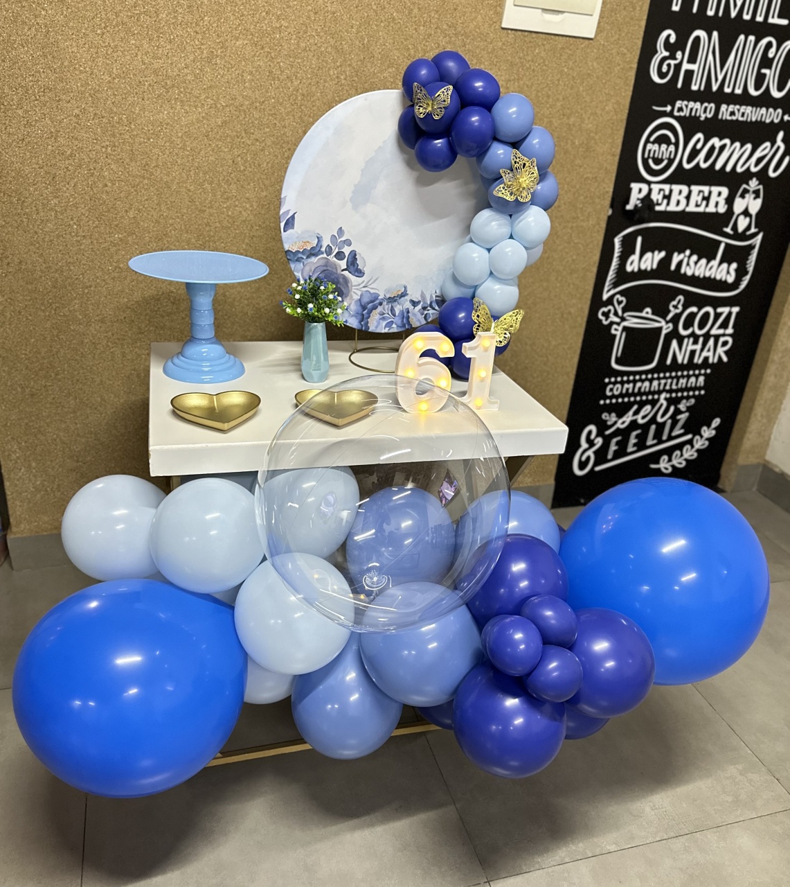 Mini Kit Floral Azul - Maria Luiza Cardoso Barbosa