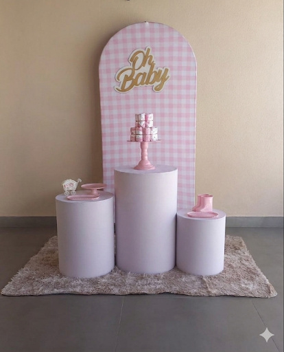 Kit Chá de Bebê Rosa - Maria Luiza Cardoso Barbosa