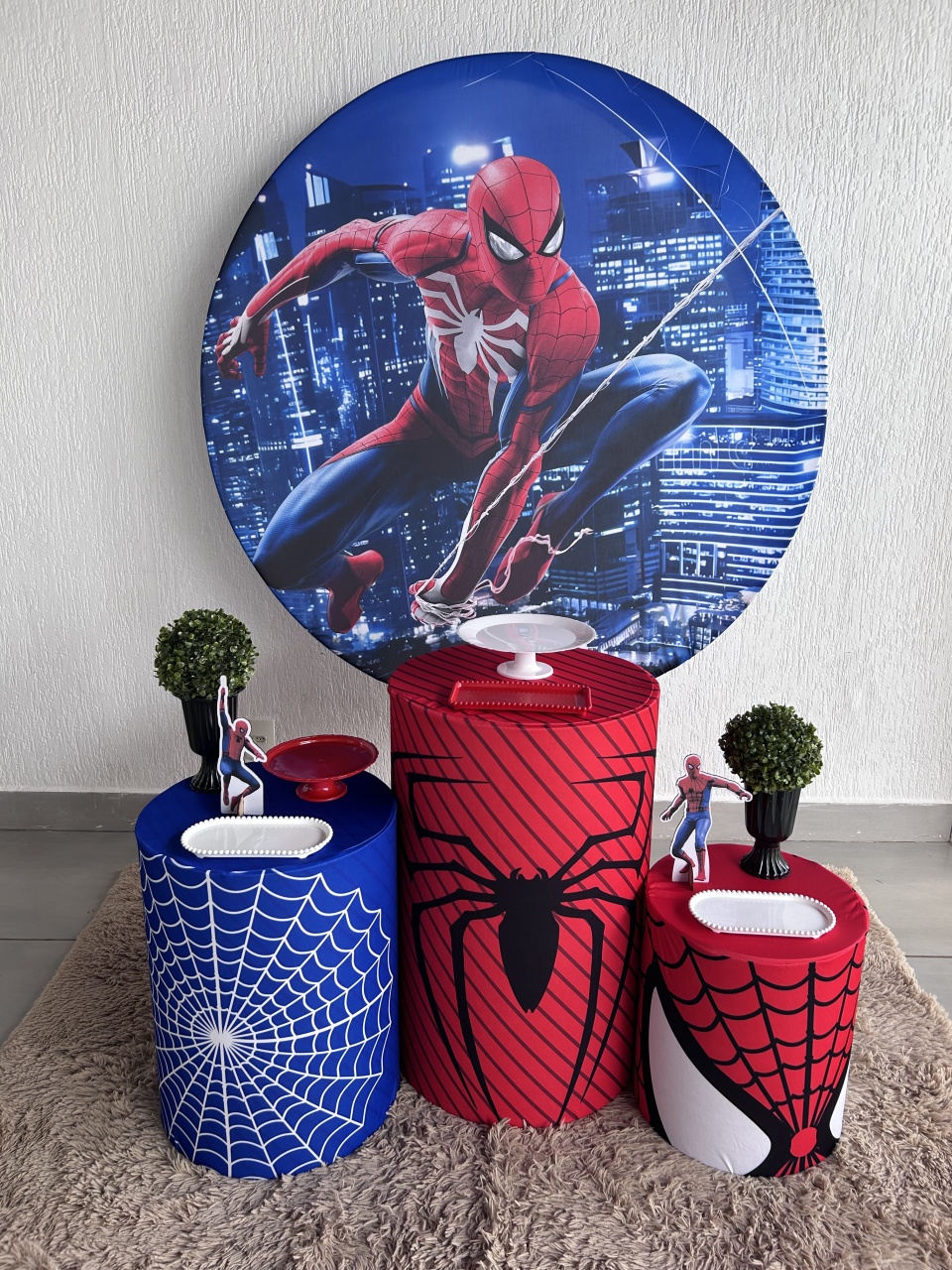 Kit Bronze Homem Aranha Azul - Maria Luiza Cardoso Barbosa