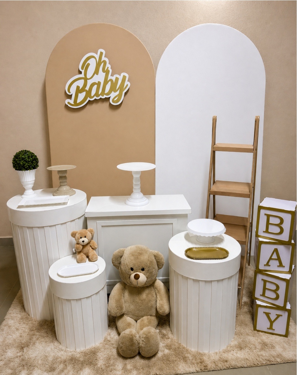 Kit Chá de Bebê Bege - Maria Luiza Cardoso Barbosa