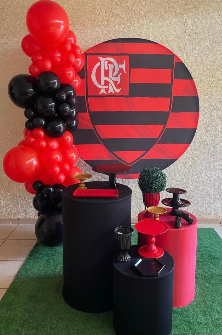 Kit Bronze Flamengo Com Balões - Maria Luiza Cardoso Barbosa