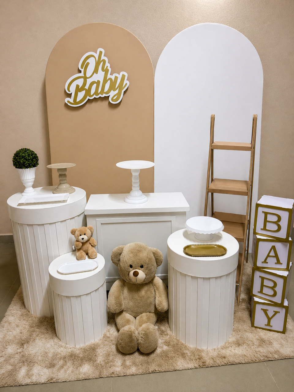 Kit Chá de Bebê Bege - Maria Luiza Cardoso Barbosa