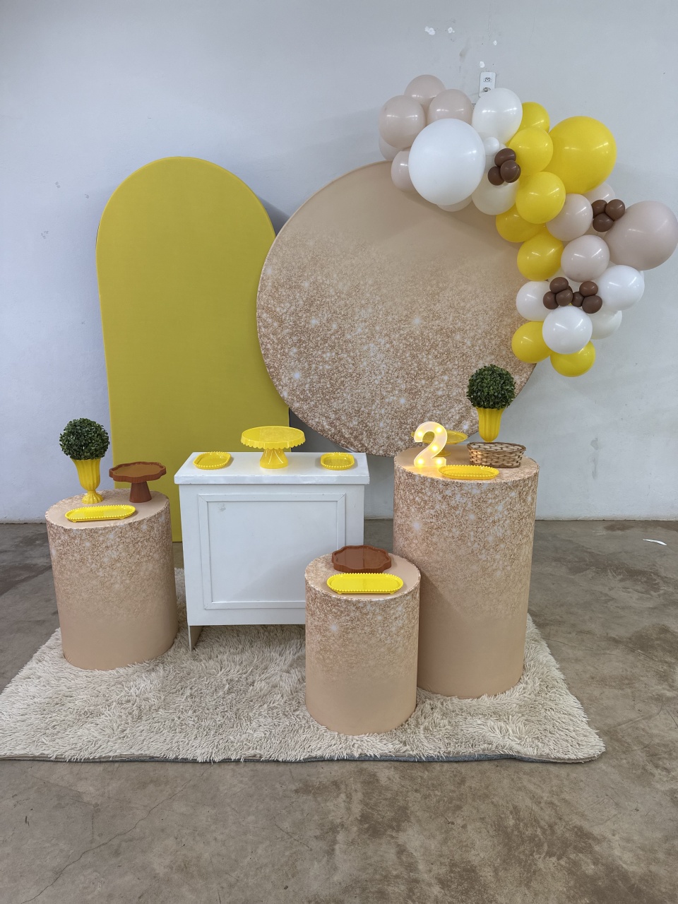 Kit Safira Amarelo Com Balões - Maria Luiza Cardoso Barbosa