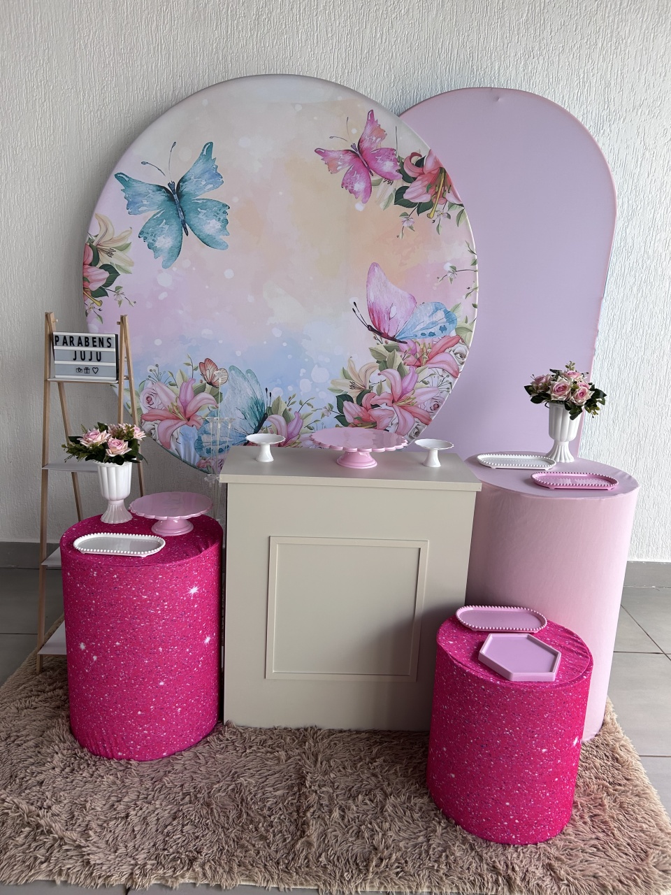 Kit Safira Borboleta Rosa - Maria Luiza Cardoso Barbosa