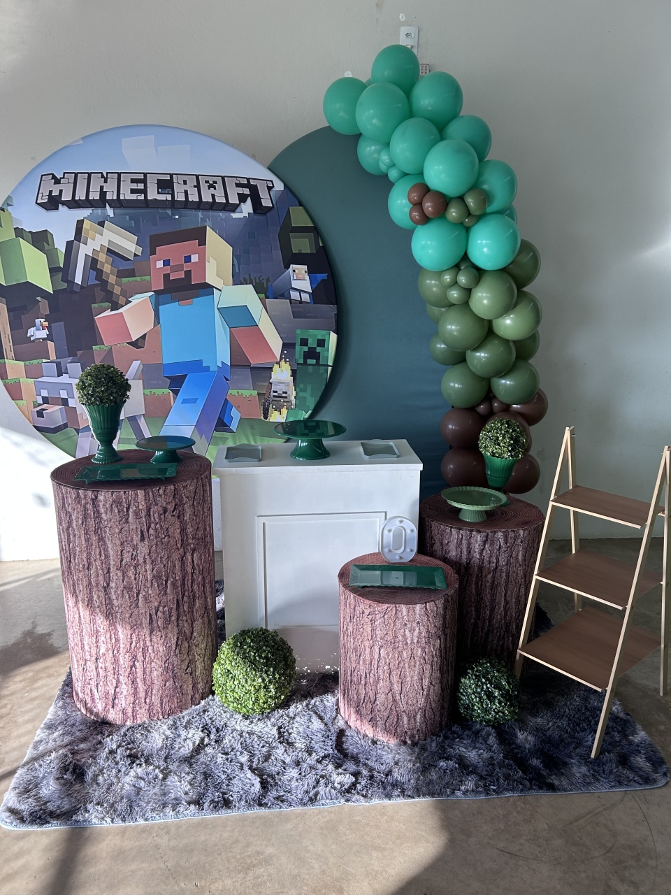 Kit Safira Minecraft Com Balões - Maria Luiza Cardoso Barbosa
