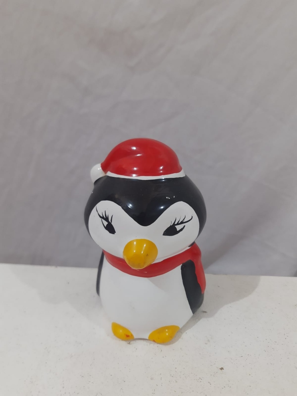 Acessório Pinguim Natalino Cerâmica  - Michelle Almeida Festas 