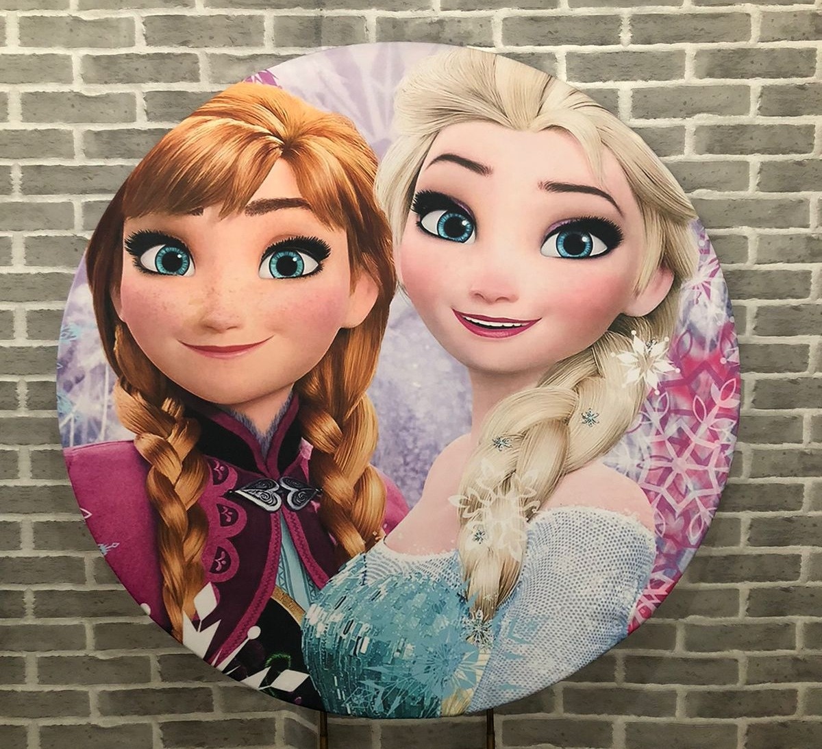 Tecido Painel Redondo Frozen  - Michelle Almeida Festas 