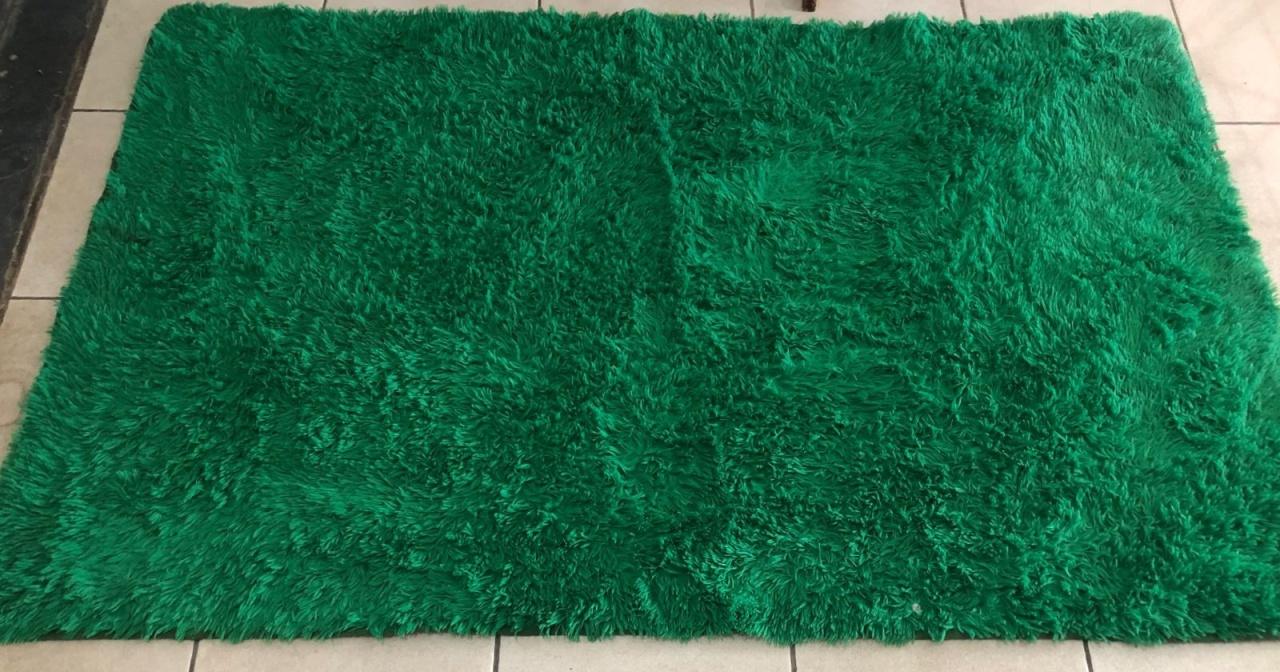 Tapete Felpudo Verde  - Michelle Almeida Festas 