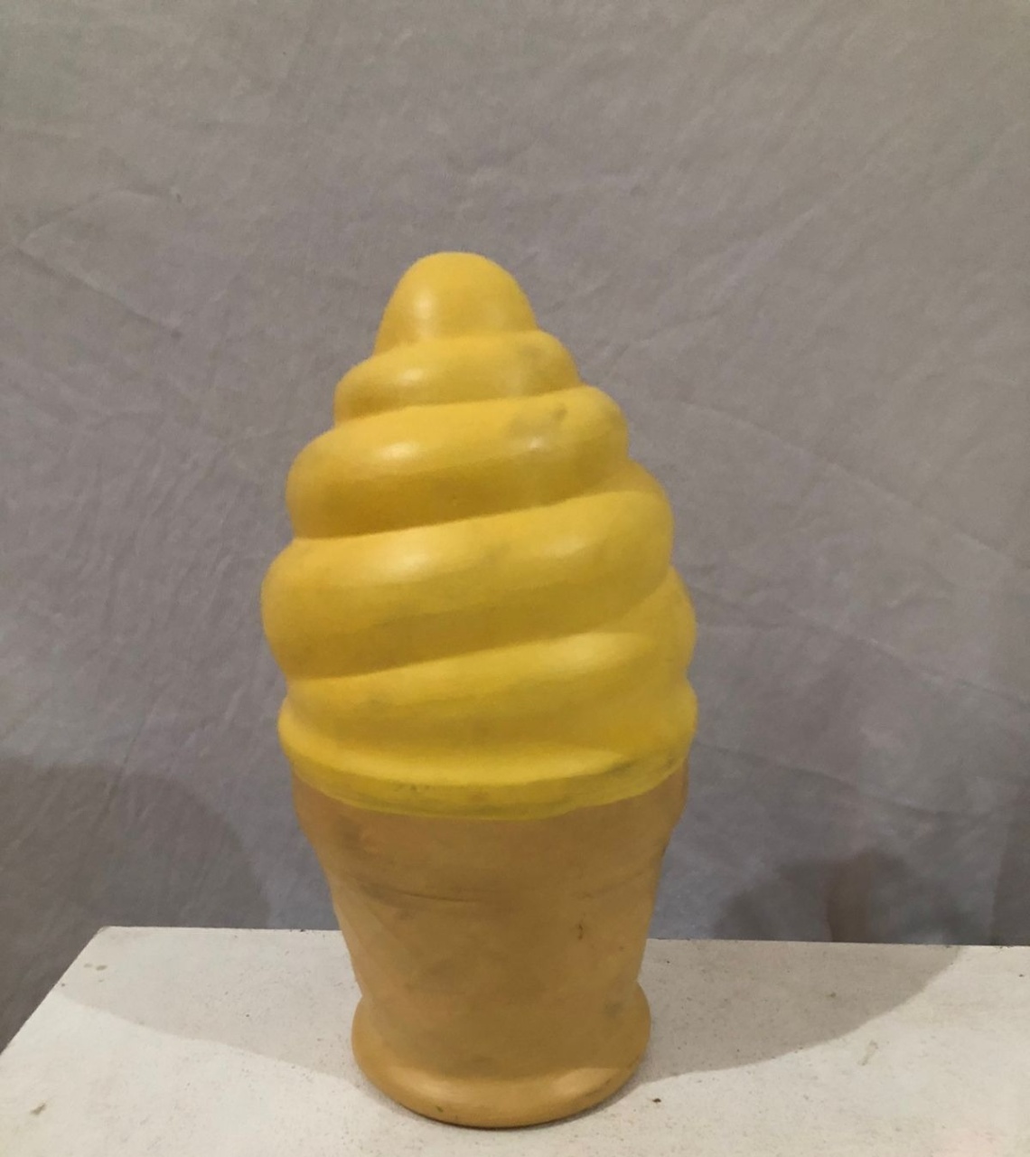Acessório Sorvete Amarelo Cerâmica  - Michelle Almeida Festas 